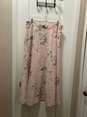 Koret Blush Pink Floral Midi Skirt